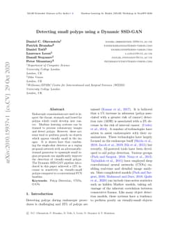 Detecting small polyps using a Dynamic SSD-GAN