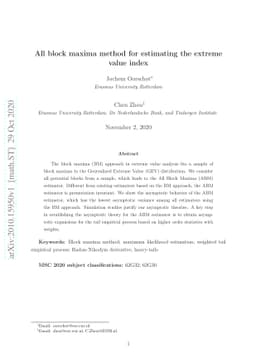 All Block Maxima method for estimating the extreme value index