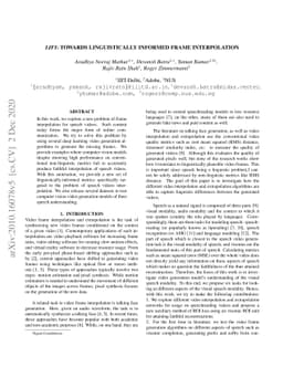 LIFI: Towards Linguistically Informed Frame Interpolation