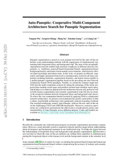 Auto-Panoptic: Cooperative Multi-Component Architecture Search for
  Panoptic Segmentation