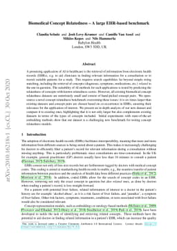 Biomedical Concept Relatedness -- A large EHR-based benchmark