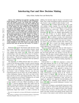 Interleaving Fast and Slow Decision Making