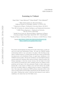 Learning to Unknot