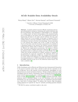 ACeD: Scalable Data Availability Oracle