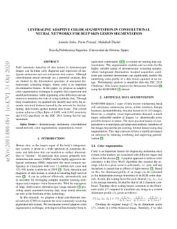 Leveraging Adaptive Color Augmentation in Convolutional Neural Networks
  for Deep Skin Lesion Segmentation