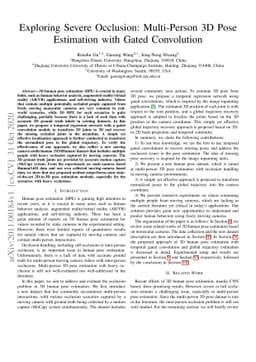 Exploring Severe Occlusion: Multi-Person 3D Pose Estimation with Gated
  Convolution