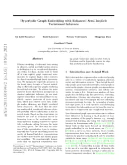 Hyperbolic Graph Embedding with Enhanced Semi-Implicit Variational
  Inference