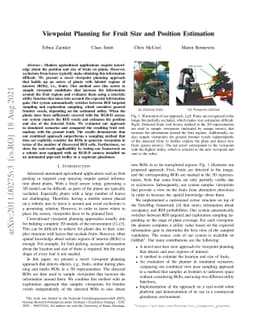 Viewpoint Planning for Fruit Size and Position Estimation