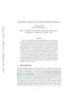 Smoothly Adaptively Centered Ridge Estimator