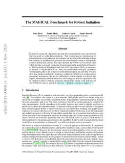 The MAGICAL Benchmark for Robust Imitation