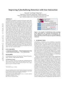 Improving Cyberbully Detection with User Interaction