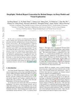 DeepOpht: Medical Report Generation for Retinal Images via Deep Models
  and Visual Explanation