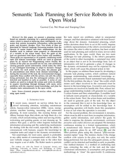Semantic Task Planning for Service Robots in Open World