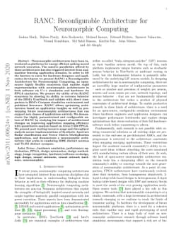 RANC: Reconfigurable Architecture for Neuromorphic Computing