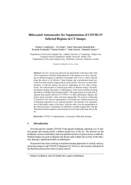 Bifurcated Autoencoder for Segmentation of COVID-19 Infected Regions in
  CT Images