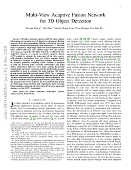 Multi-View Adaptive Fusion Network for 3D Object Detection