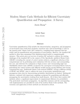 Modern Monte Carlo Methods for Efficient Uncertainty Quantification and
  Propagation: A Survey