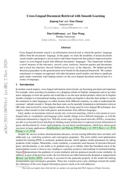 Cross-Lingual Document Retrieval with Smooth Learning