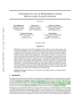 A Flexible Class of Dependence-aware Multi-Label Loss Functions