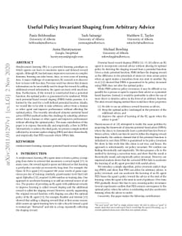 Useful Policy Invariant Shaping from Arbitrary Advice
