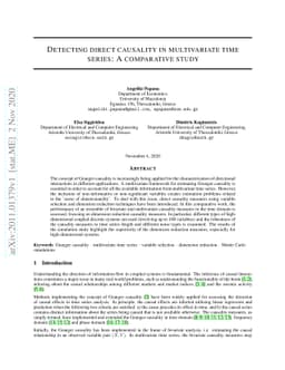 Detecting direct causality in multivariate time series: A comparative
  study