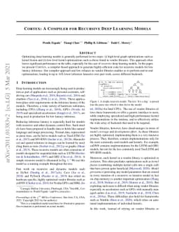 Cortex: A Compiler for Recursive Deep Learning Models