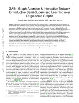 GAIN: Graph Attention & Interaction Network for Inductive
  Semi-Supervised Learning over Large-scale Graphs