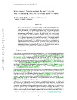 Supervised Contrastive Learning for Pre-trained Language Model
  Fine-tuning