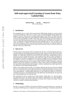 Self-semi-supervised Learning to Learn from NoisyLabeled Data