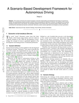 A Scenario-Based Development Framework for Autonomous Driving