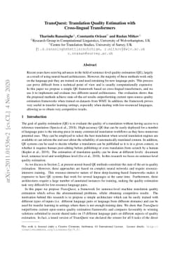 TransQuest: Translation Quality Estimation with Cross-lingual
  Transformers