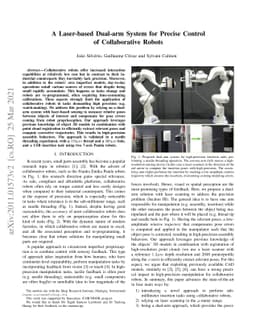 A Laser-based Dual-arm System for Precise Control of Collaborative
  Robots