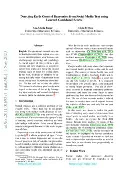 Detecting Early Onset of Depression from Social Media Text using Learned
  Confidence Scores
