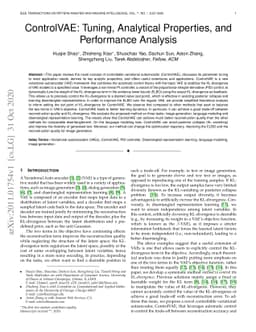 ControlVAE: Tuning, Analytical Properties, and Performance Analysis