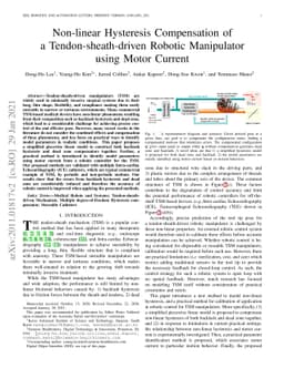 Non-linear Hysteresis Compensation of a Tendon-sheath-driven Robotic
  Manipulator using Motor Current