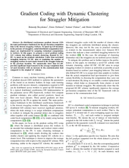 Gradient Coding with Dynamic Clustering for Straggler Mitigation