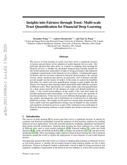 Insights into Fairness through Trust: Multi-scale Trust Quantification
  for Financial Deep Learning