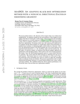 AdaDGS: An adaptive black-box optimization method with a nonlocal
  directional Gaussian smoothing gradient