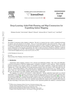 Deep-Learning-Aided Path Planning and Map Construction for Expediting
  Indoor Mapping
