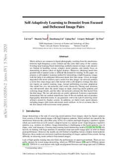 Self-Adaptively Learning to Demoire from Focused and Defocused Image
  Pairs