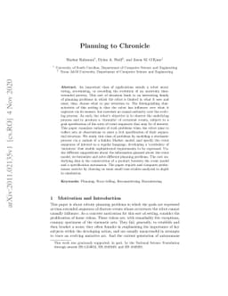 Planning to Chronicle