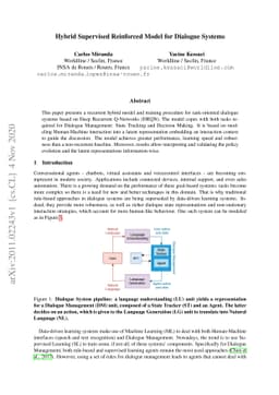Hybrid Supervised Reinforced Model for Dialogue Systems