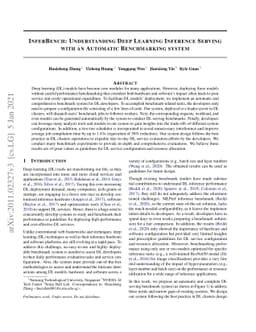 InferBench: Understanding Deep Learning Inference Serving with an
  Automatic Benchmarking System