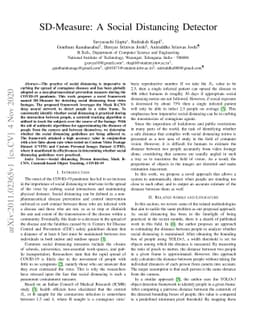SD-Measure: A Social Distancing Detector
