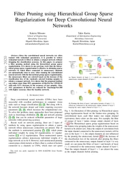 Filter Pruning using Hierarchical Group Sparse Regularization for Deep
  Convolutional Neural Networks