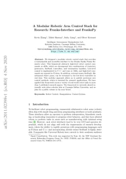A Modular Robotic Arm Control Stack for Research: Franka-Interface and
  FrankaPy
