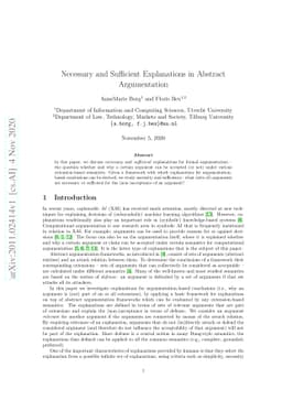 Necessary and Sufficient Explanations in Abstract Argumentation