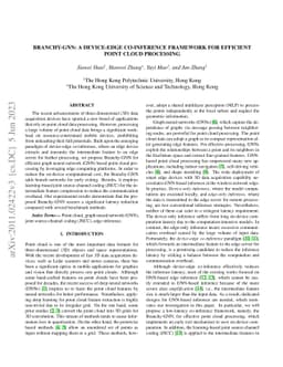 Branchy-GNN: a Device-Edge Co-Inference Framework for Efficient Point
  Cloud Processing