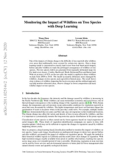 Monitoring the Impact of Wildfires on Tree Species with Deep Learning