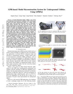 GPR-based Model Reconstruction System for Underground Utilities Using
  GPRNet